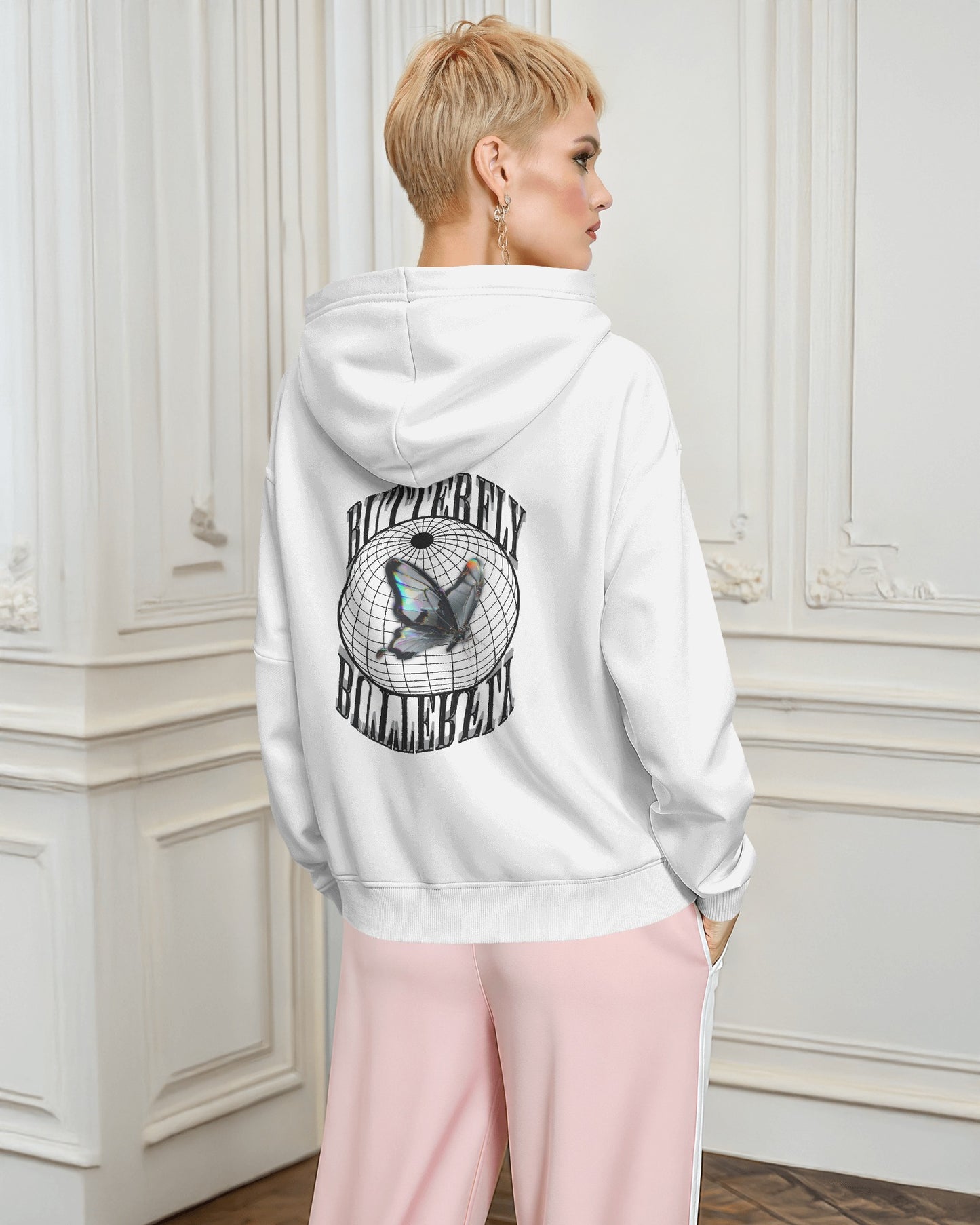 White Butterfly Hoodie