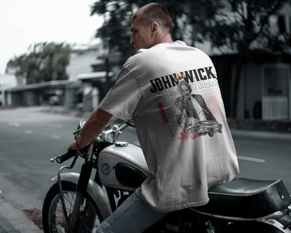 Jhon Wick Oversized White T-shirt